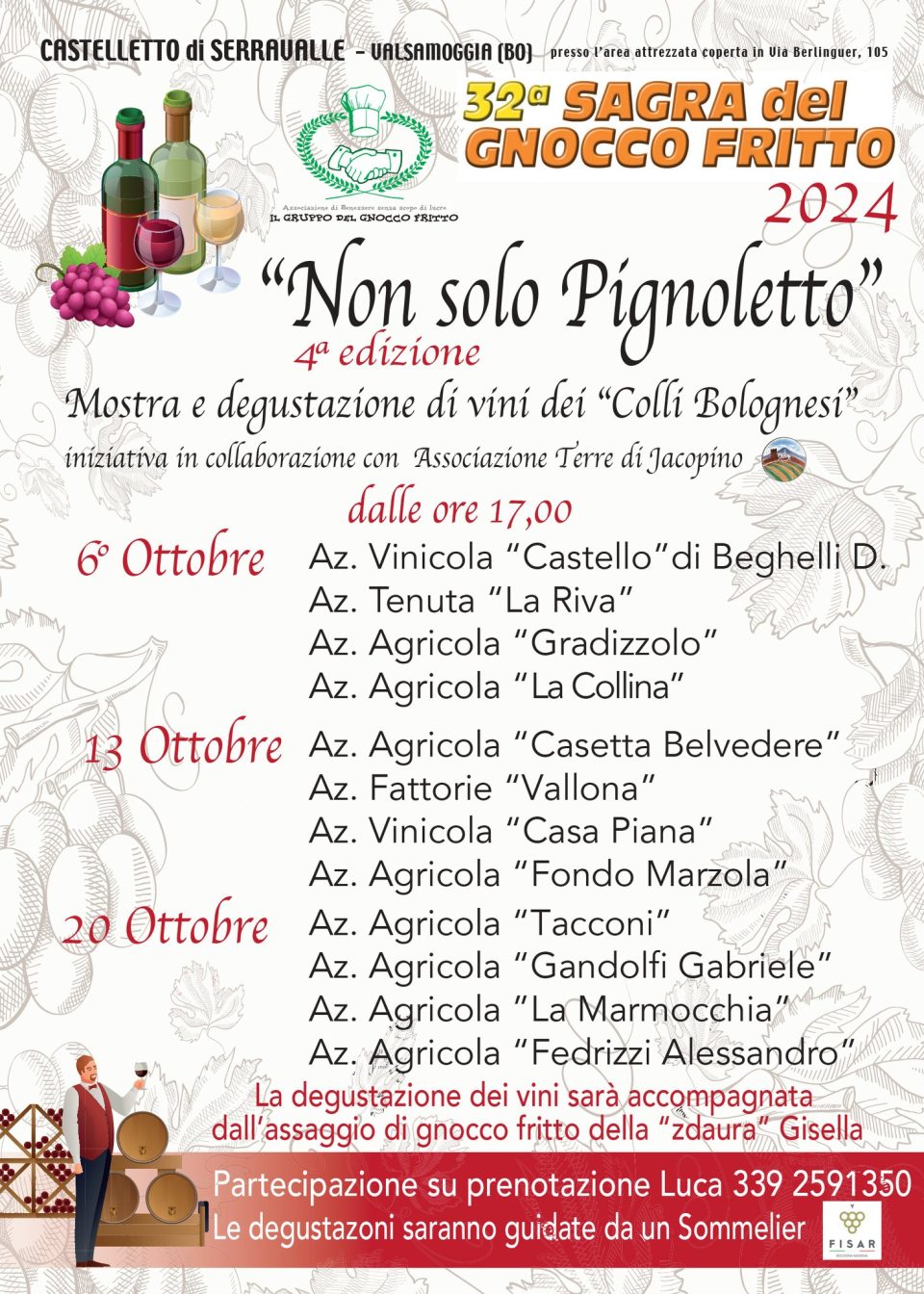 “Non solo Pignoletto” a Castelletto di Serravalle